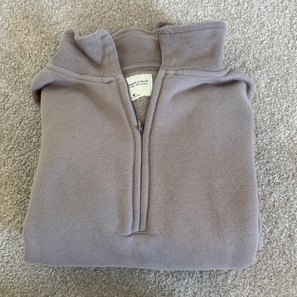 Abercrombie Half-Zip Pullover in Purple Gray